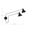 Hello Honey® 5ft. Black Modern 2-Light Metal Articulating Wall Sconce